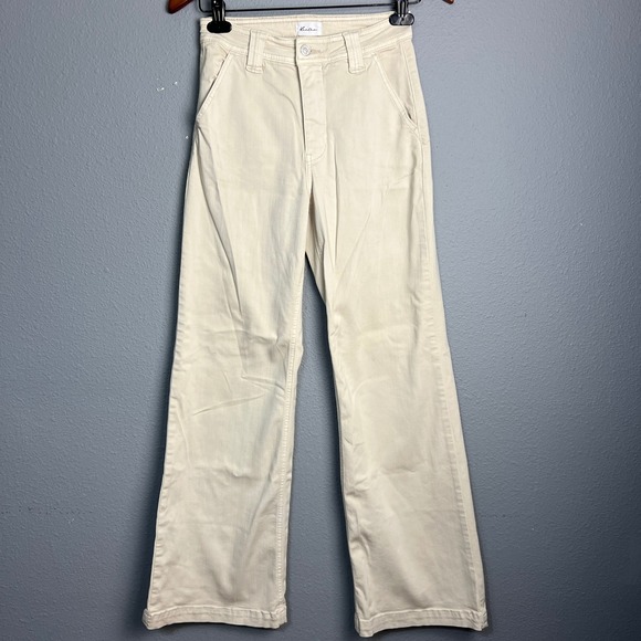 KanCan 90's Wide Leg Y2K Pants High Rise Hippie Baggie Trousers Beige Size‎ 3/25 - Picture 1 of 12